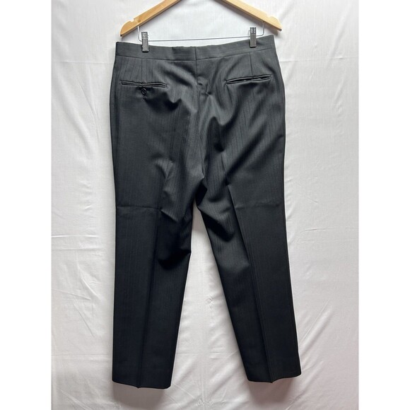 Oleg Cassini Men’s 38R? Pants 43 Waist Black Pinstripe Suit - Picture 15 of 15
